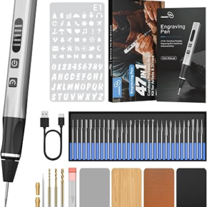 STREBITO Engraving Pen for Metal Wood Glass Plastic, 47 in 1 Engraving Kit