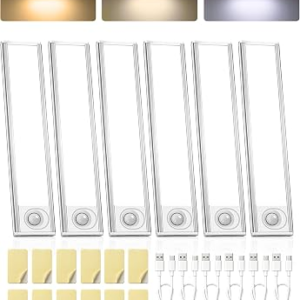 6-Pack Under Cabinet Lights Motion Sensor Light Indoor Counter Lights