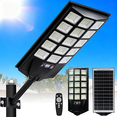Jercoda Solar Lights Outdoor Waterproof, Solar Powered Street Light 1Pack