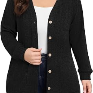Lastshe Womens Plus Size Cardigan Sweaters