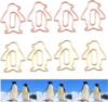 Upquzzfy 40 Pcs Metal Penguin-Shaped Paper Clips Set – Cute Paperclips for Fun Office Supplies and Party Decor (Gold, Rose Gold)