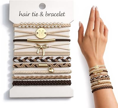 FOHUFO 10 Pcs Hair Ties Bracelets