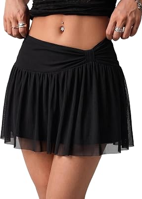 Avidlove Skirts for Women Mesh Flowy Layered Short Skirts Cosplay Outfits