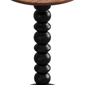 ZAOWOFIRES Solid Wooden Round Side Table