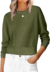 UNCLECAT Womens Cropped Long Sleeve Sweaters