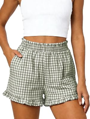 RIOOFINX Womens Ruffle Boxer Short