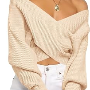 BTFBM Casual V Neck Long Sleeve Sweaters