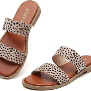 TILOCOW Womens Summer Dressy Flat Sandals