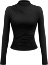 KIRUNDO Women Long Sleeve Shirts