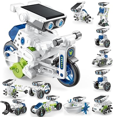 Jiakora 12-in-1 STEM Robot Kit Toys for Kids 8-12 12-16, DIY Robot Building Educational STEM Science Kits for Kids Age 8-12 12-16, 8 9 10 11 12 13 14 15 16 Year Old Boy Birthday Gifts
