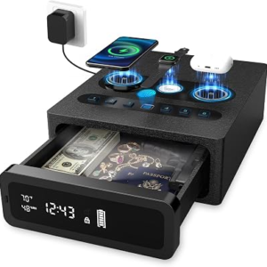 Biometric Gun Safe Fingerprint Access Wireless Charging
