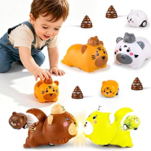 Press and Go Car Toys for Toddlers Mini Animal Car Toys Set