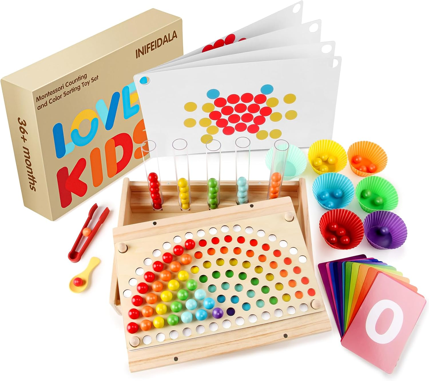 INIFEIDALA Montessori Wooden Educational Toys for 3-6 Year Olds