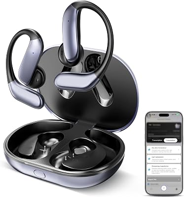 AI Translation Earbuds: 170 Languages & 0.45s Instant Real-Time Translator, Smart AI Headphones with Meeting Notes & Transcription, Bluetooth 6.0 & ENC, Audífonos Traductores