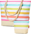 WOOMADA 2Pcs Woven Base Beach Tote Bag Set