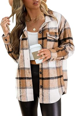 AUTOMET Women Plaid Flannel Shirts