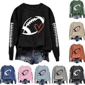 FUZNIDQIMM Women Football Sweatshirts