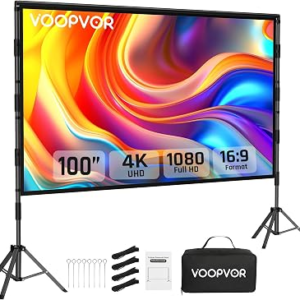 VOOPVOR 100 Inch Projector Screen