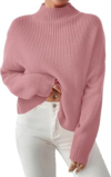 SUNNYMELODY Cropped Mock Neck Sweater