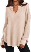 PRETTYGARDEN Casual V Neck Shirts