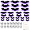 NELIANGIA 36 Pcs LED Halloween Bats Wall Decor