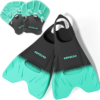 HAPBEAR Swim Fins with Hand Paddles for Kids, Youth & Adults – Adjustable Short Blade Swim Training Fins, Swimming Flippers Set for Lap Swimming, Technique, Strength & Endurance Training