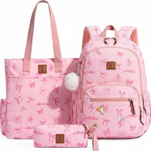 AMYTHE 3PCS Corduroy Backpack Set