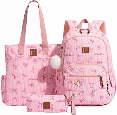 AMYTHE 3PCS Corduroy Backpack Set