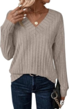 JUSTFASHIONNOW Long Sleeve V Neck Shirts