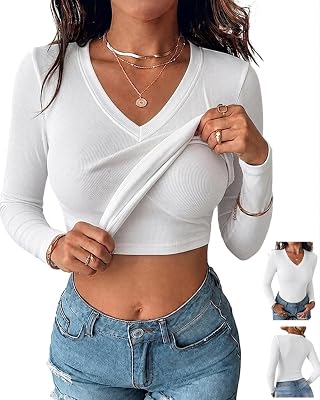 CHICME Built-In Bra Long Sleeve Tops
