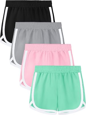 AIKUCO 4-5 Packs Girls Athletic Shorts