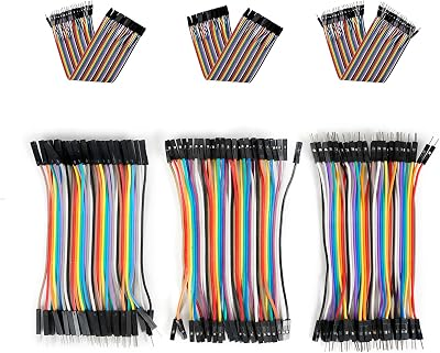 Yakomon Breadboard Jumper Wires, Multicolored Dupont Wire, 40pin Male to Female Compatible with Arduino Projects (120 PCS Assorted (40pcs MM/ 40pcs FF/ 40pcs F-M), 4 inch (10 cm))