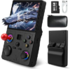 DC35V Retro Handheld Game Console, 3.5 Inch HD IPS Screen (Black)