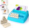 Toys for 3-8 Year Olds Boys Girls, Matching Letter Game Educational Games for Kids Ages 3-8 Birthday Gifts for 3-8 Year Olds Boys Girls Preschool Kindergarten Educational Spelling Toys Light Blue