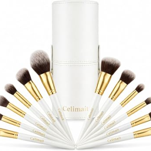 CELIMAIT 12-Piece Makeup Brush Set with Case