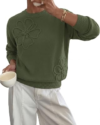BTFBM Fall Long Sleeve Sweaters for Women Trendy,Army Green,X-Large