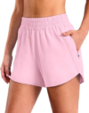 SANTINY Women’s 3″/4″/5″ Athletic Running Shorts (Pink-L3_M)