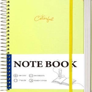 Yoment B5 Spiral Notebook, Hardcover, College Ruled, 200 Pages, 100 GSM