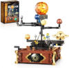 Spinning Solar System Space Building Kit, Compatible with Lego Space, STEM Model with Rotating Planets, Rocket Sets STEM Educational Space Toy Solar System Gifts for Adults Teens 14+