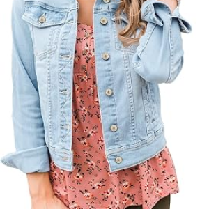 VETINEE Button Down Long Sleeve Pockets