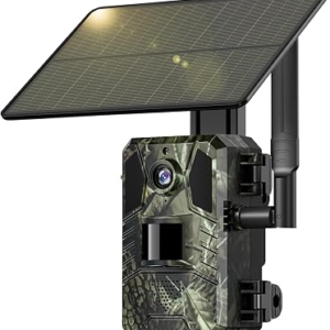 SEHMUA 4G LTE Cellular Trail Cameras 3rd Gen with Live Streaming, Game Camera Built-in SIM Card with Motion Activated 0.2s Trigger Time Solar Trail Camera IP66 Waterproof