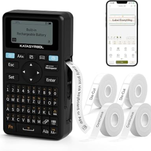 SUPVAN E11 Keyboard & Bluetooth Label Maker Machine with 4 Tapes