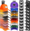 Hat Organizer for Baseball Caps 2 Pack, Hat Rack for Wall, Hat Storage, Hat Holder with Strong Adhesive and Screws (Black)