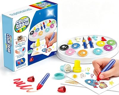 Leroxo Magic Paint Set,Mess Free Painting Station for Kids, Toddler Coloring,Gift for 3,4,5,6,7,8,9 Year olds (Paint Set)