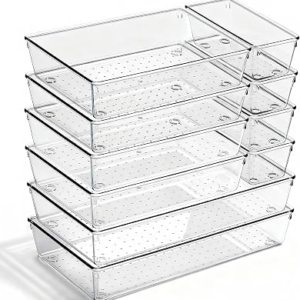 CHOWAY 10 Pack Large Drawer Organizer Bins