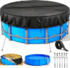 ROMIVO 12Ft Round Black Above Ground Pool Cover