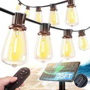 addlon 35FT Outdoor Solar String Lights