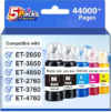 Compatible Ink Refill Bottles Replacement for EPSON 502 Ink Refill Bottles High Capacity, Work with Epson EcoTank ET-2850 ET-3850 ET-4850 ET-15000 ET-3760 ET-2760 Printers (5-Pack,2BK,CMY)
