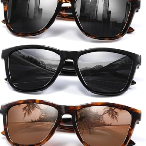 KUNCHU 3Pack Polarized Sunglasses