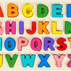 Attmu Alphabet Puzzles Wooden Puzzles for Toddlers Toy | Shape ABC Puzzle Alphabet Learning Toys Preschool Educational Toys Gift for Girls Boys